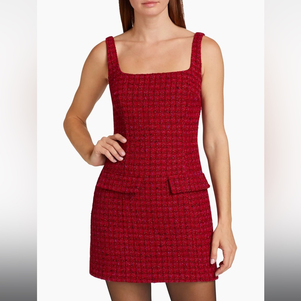 Amanda Uprichard - Bethany Check Wool-Blend Skort Romper in Durham Tweed